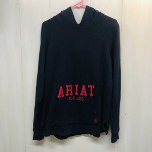 Ariat Hoodie Women’s Navy Pullover Sweatshirt Ariat Red Logo Size XL